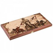 Подарочные деревянные нарды «Конные рыцари» фото