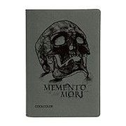 Обложка для паспорта Memento Mori, серая фото