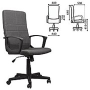 Кресло для руководителя Brabix “Focus EX-518“, ткань, серое фото