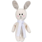 Игрушка Beastie Toys, заяц с белым шарфом фото