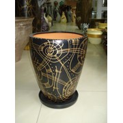 Кашпо большое Серебряное фото