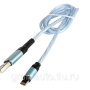 Кабель USB Hoco U90 Ingenious USB A - iPhone 2А 1м синий фото