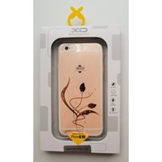 Чехол на Айфон 6/6s XO Тюльпан ТПУ со Стразами Прозрачный фото