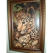 Вишита картина "Леопарди"