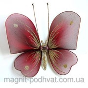Декоративная Средняя бабочка аксессуар для штор и тюлей полосатая красная фото