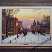 Картина Морозный вечер в Москве фотография