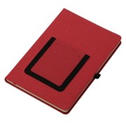 Блокнот Pocket 140*205 мм с карманом для телефона, красный фото