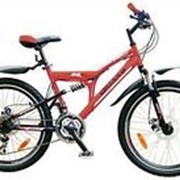 Велосипед OMAKS 24-208 disk красный (колеса 24“; 21 скорость; рама-16“) фотография