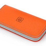 Кожаный кошелек “Аманда“ (ярко-оранжевый) фото