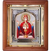 Икона Неупиваемая чаша Божья матерь, аналойная, риза, 17х19 фото