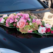 Розовые цветы на машину