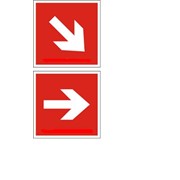 Знак Направление к месту расположения оборудования для пожаротушения или устройству оповещения