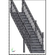 Лестница с прямым пролётом СТ-2700П
