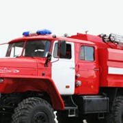 Автоцистерна пожарная АЦ 8,0-40 Урал 55571 экипаж 6 чел., насос в среднем отсеке фото
