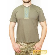 Футболка-вышиванка Brotherhood Серия Tactical (Yellow and blue, Olive) фото