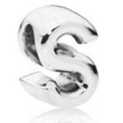 Серебряный шарм Pandora “буква S“ фотография
