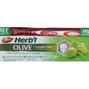 Зубная паста Dabur Herb'l Olive с экстрактом оливы, 150 г. + бесплатная зубная щётка