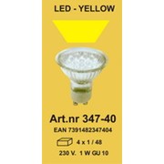 Лампочка желтая LED 230V 1W фото