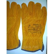 Перчатки цельноспилковые Siberia, арт. 0220, цвет желтый