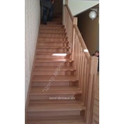 Деревянная лестница прямая фото