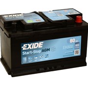 Аккумулятор автомобильный EXIDE AGM 80 (R +)