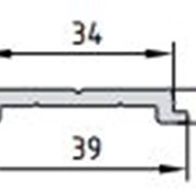 Профиль закладной для крепления ригелей к стойке на "салазке"ТП-50303