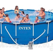 Каркасный бассейн Intex 1552 с фильтр насосом, 457 см х 132 см фотография