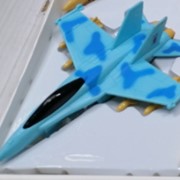 Игрушка самолет военный музыкальный инерционный 3 шт голубой фото