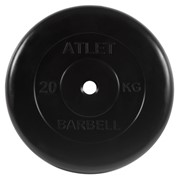 Диск обрезиненный d26мм MB Barbell MB-AtletB26-20 20кг черный фотография