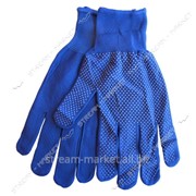 Перчатки рабочие женские синтетика синие (чулок) (12шт) №416887 фото
