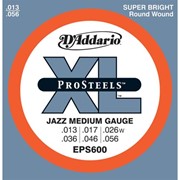 Струны для электрогитары D'Addario EPS600 XL Pro Steels Jazz Medium (6 струн .013-.056) фото