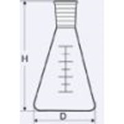 Колба коническая Кн-1 с взаимоз. конусом и шкалой, 100 мл, 29/32, ТС 200161 фото