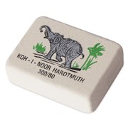 Ластик KOH-I-NOOR "Слон", 26х18,5х8 мм, белый/цветной, прямоугольный, натуральный каучук, 300/80,