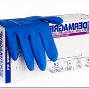 Перчатки латексные смотровые неопудренные не стерильные Dermagrip High Risk особопрочные S фотография