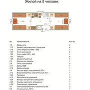 Вагон-дом Жилой на 8 человек на раме фото