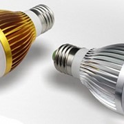 Светодиодная лампа LED E27 3w (=40w) груша 5хE27B3W холодный свет Комплект 5шт фото