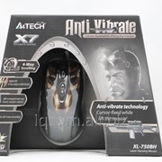 Мышь USB A4Tech XL-750BH черная лазерная рроводная Anti-Vibrate фото