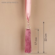 Кисть для штор «Камила», 60 ± 1 см, цвет розовый фото