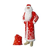 Карнавальный костюм “Дед Мороз“, шуба, шапка, варежки, пояс, мешок, р-р 56-58 фото