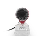 Веб-камера CBR CW 830M Red, 0.3 МП, 640х480, USB 2.0, микрофон, красная фото