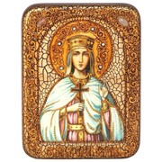 Подарочная икона Святая благоверная княгиня Елена Сербская на мореном дубе