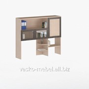 Надстройка для стола, Васко СОЛО-026 Корпус дуб молочный, фасад венге/дуб молочный/стекло фотография