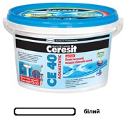 Эластичный водостойкий цветной шов (белый) Ceresit (Церезит) CE 40 aquastatic, 5 кг. фотография