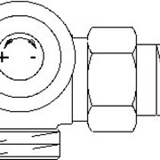 Серия “AV 6“ термостатический вентиль Ду15, 3/4“НРx1/2“НР, угловой трехосевой, левое присоед., артикул 1183496 фото