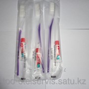 Зубной набор для чистки зубов паста в тубе + щетка, Гостиничные аксессуары фото