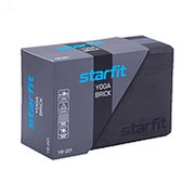 Блок для йоги STARFIT YB-201 EVA, 22,8х15,2х10 см, 350 гр,черно-серый фото