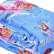 Полуторное одеяло с рисунком синее фото