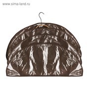Набор чехлов-накидок на вешалку, 4 шт, цвет коричневый фотография