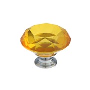 Ручка кнопка CAPPIO, цвет золото 'Алмаз', стеклянная, d40 мм фотография