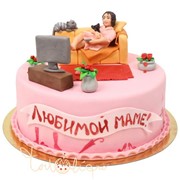 Праздничный торт мама на диване №697 фото